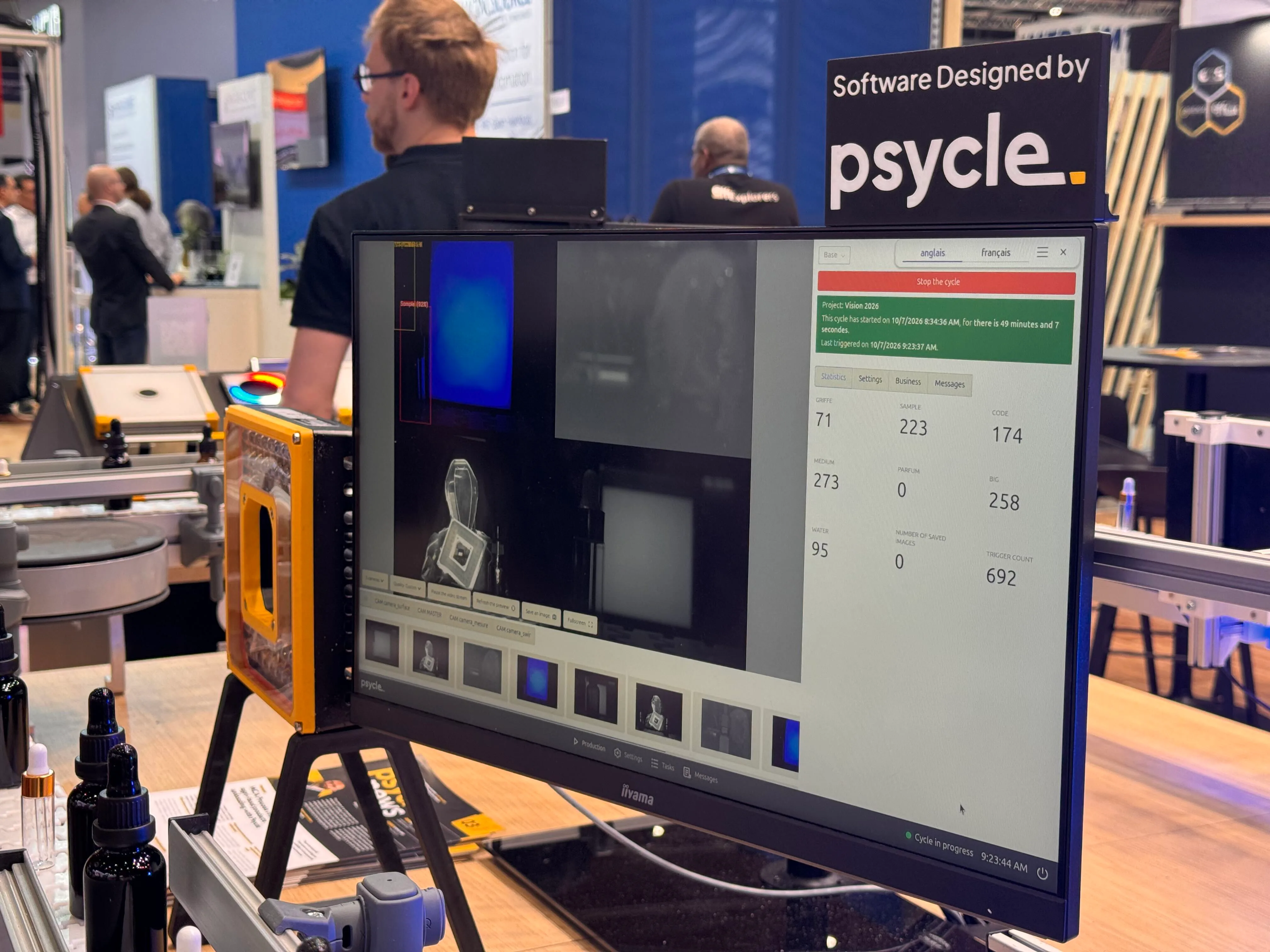 Démo Psycle Assistant Production au salon VISION 2026 (Stuttgart)